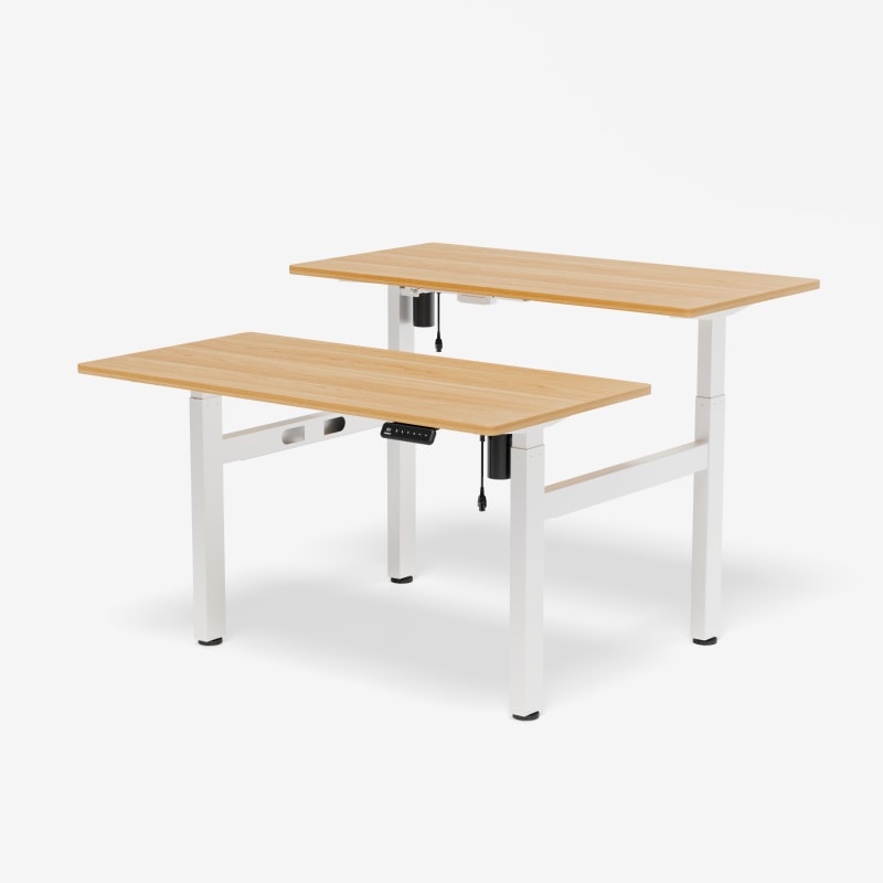 FlexiSpot EH1 two-position standing-desk frame shown with separate work surfaces