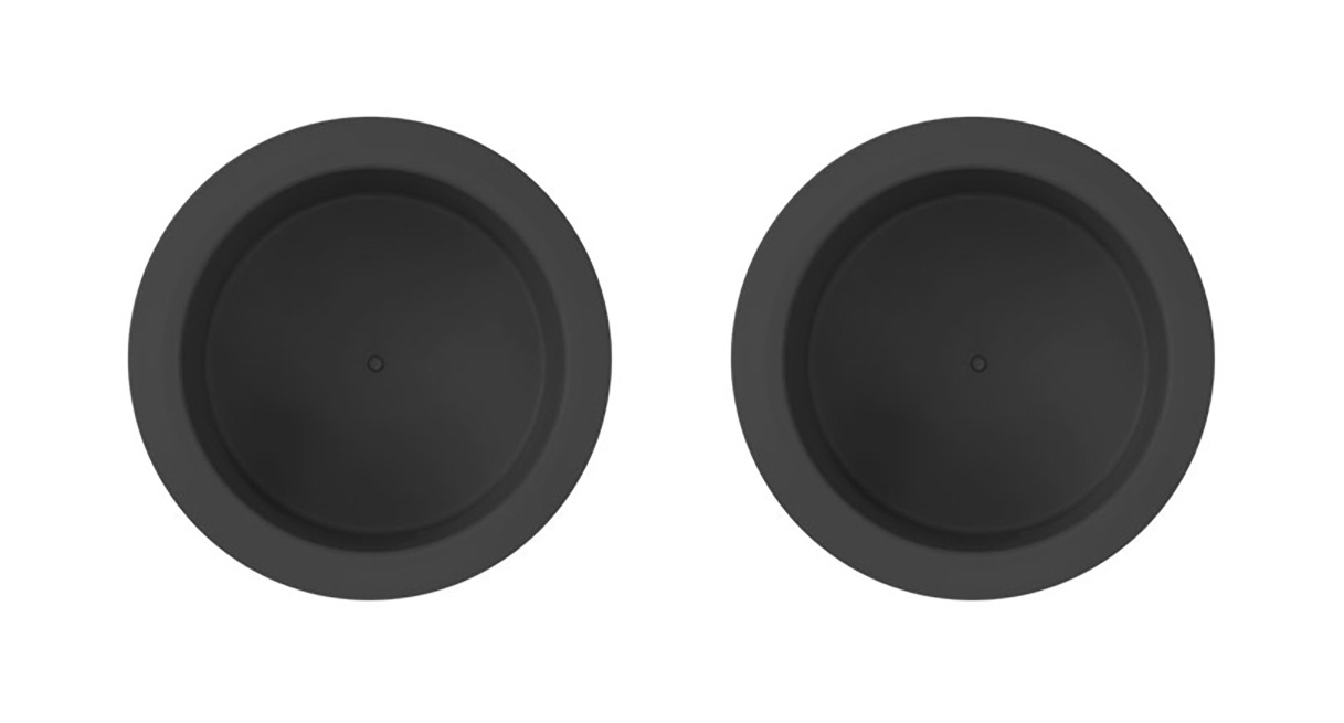 UPLIFT selector illustration showing two black storage-grommet rims from above