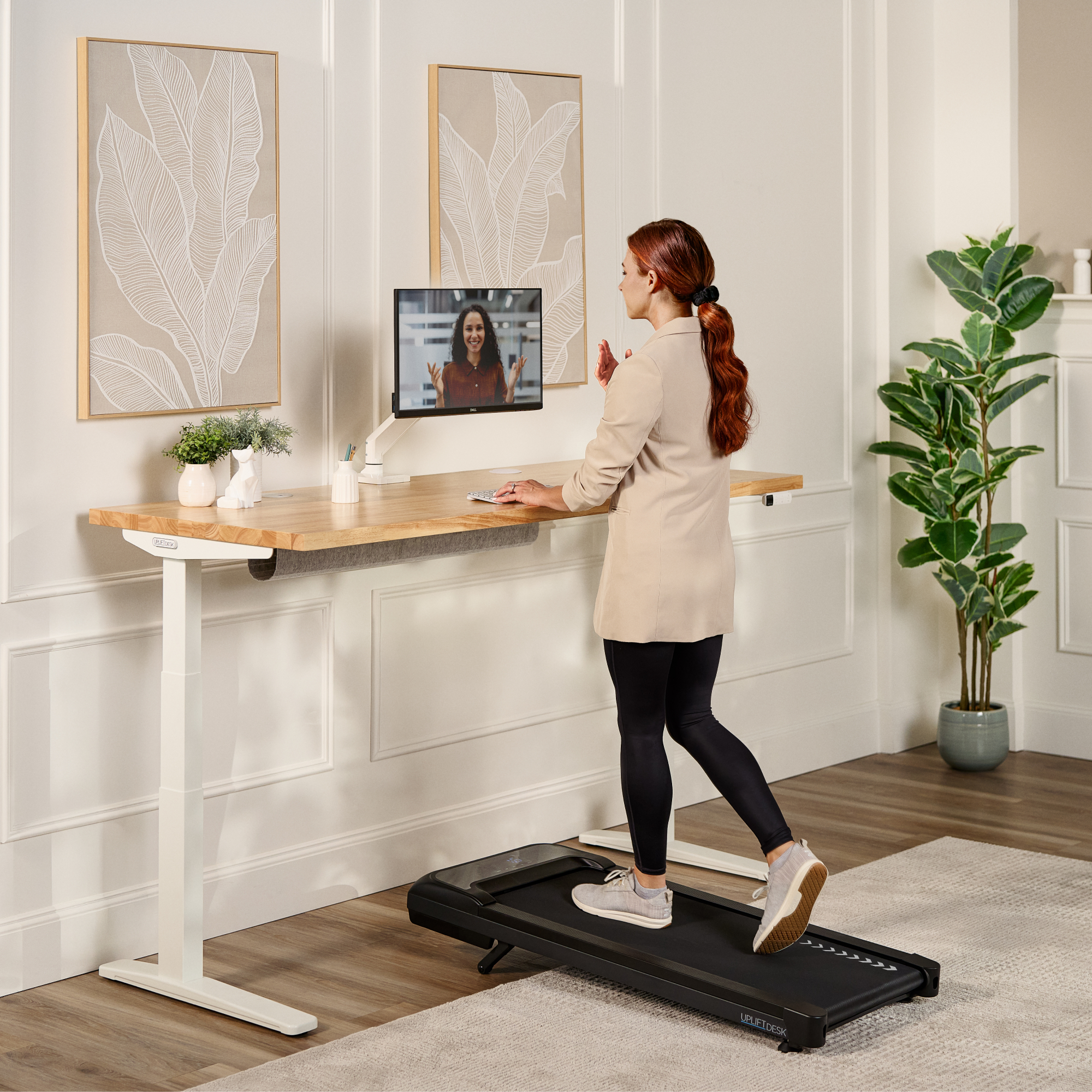 UPLIFT UPL964/MVT011 listing-family scene with white frame and wood-tone top; selected 72 by 24 top and optional hammock are not shown